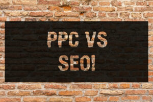 writing note showing ppc vs seo